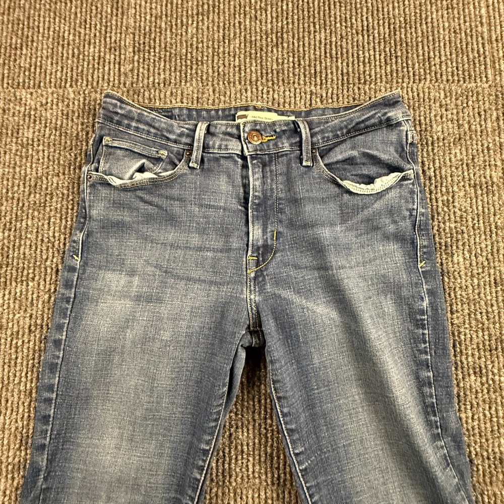 Levis Mid Rise Skinny Jeans Womens Size 10S Medium Wash Denim W30 L30 - Picture 10 of 15